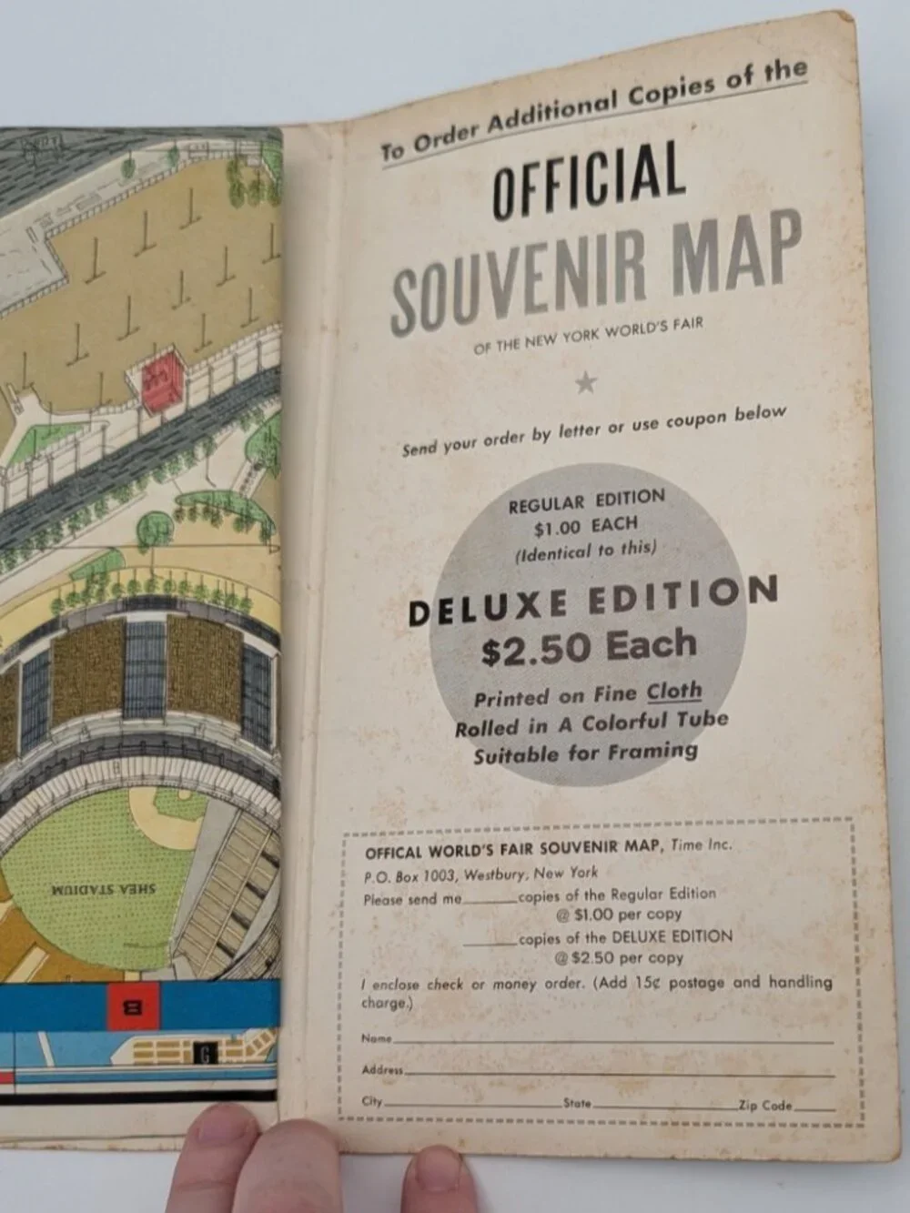 vintage Souvenir map New York world's fair 1964/65